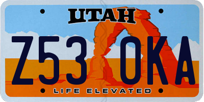 UT license plate Z530KA