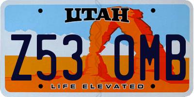 UT license plate Z530MB