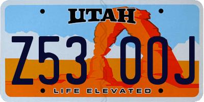 UT license plate Z530OJ