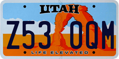 UT license plate Z530QM