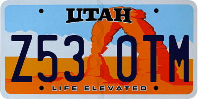 UT license plate Z530TM
