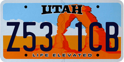 UT license plate Z531CB