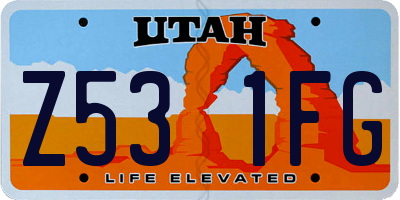 UT license plate Z531FG
