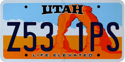 UT license plate Z531PS