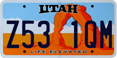 UT license plate Z531QM