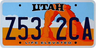 UT license plate Z532CA