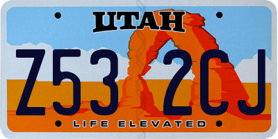 UT license plate Z532CJ