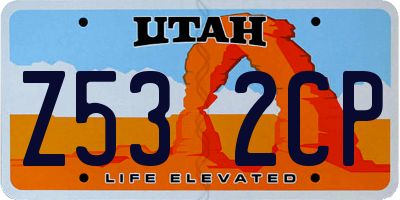 UT license plate Z532CP