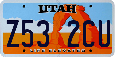 UT license plate Z532CU