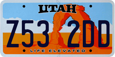 UT license plate Z532DD