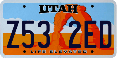 UT license plate Z532ED