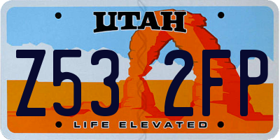 UT license plate Z532FP