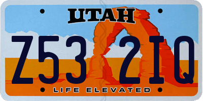 UT license plate Z532IQ