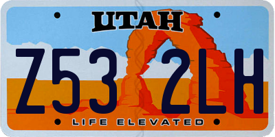 UT license plate Z532LH