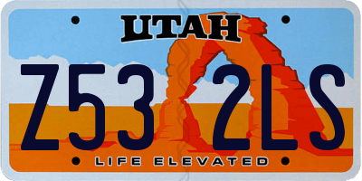 UT license plate Z532LS