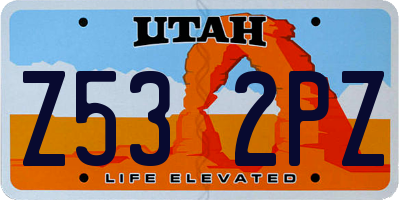 UT license plate Z532PZ