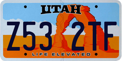 UT license plate Z532TF