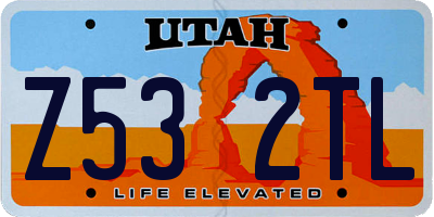 UT license plate Z532TL