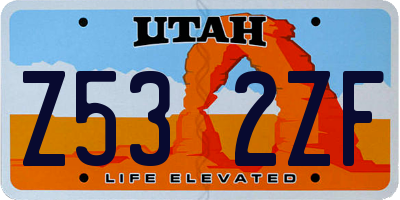 UT license plate Z532ZF