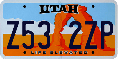 UT license plate Z532ZP