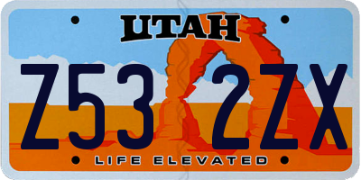 UT license plate Z532ZX