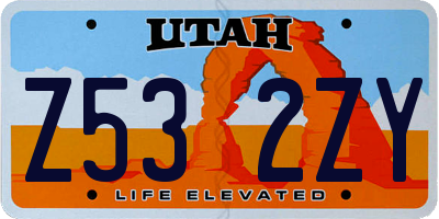 UT license plate Z532ZY