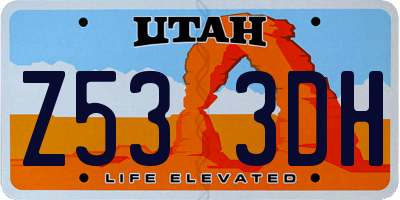 UT license plate Z533DH