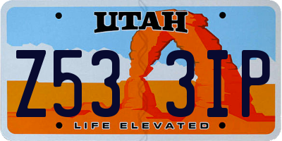 UT license plate Z533IP