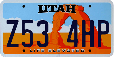 UT license plate Z534HP