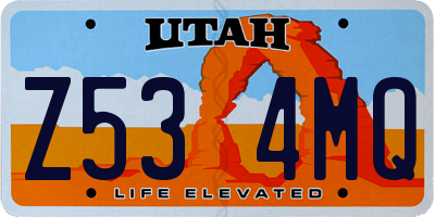 UT license plate Z534MQ