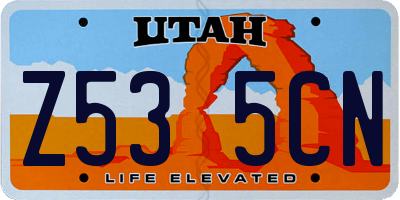 UT license plate Z535CN