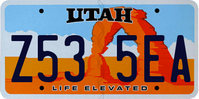 UT license plate Z535EA