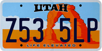 UT license plate Z535LP