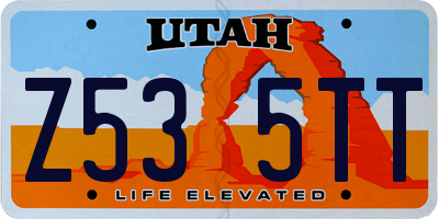 UT license plate Z535TT