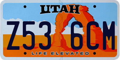 UT license plate Z536CM