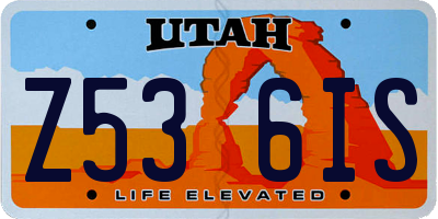 UT license plate Z536IS