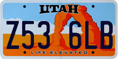 UT license plate Z536LB