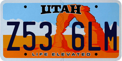 UT license plate Z536LM