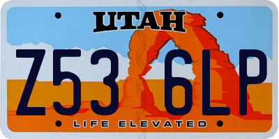 UT license plate Z536LP