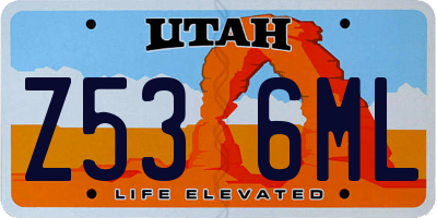 UT license plate Z536ML