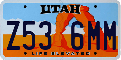UT license plate Z536MM