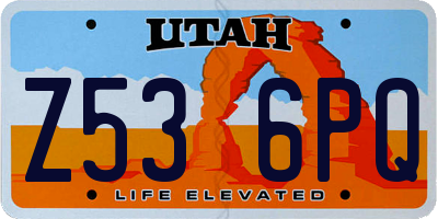 UT license plate Z536PQ
