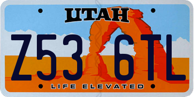 UT license plate Z536TL