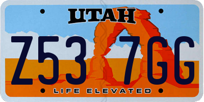 UT license plate Z537GG