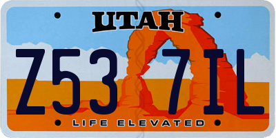 UT license plate Z537IL