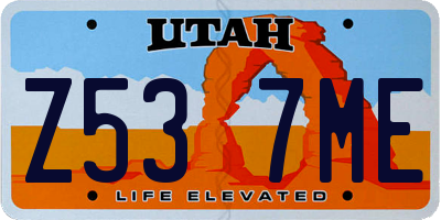 UT license plate Z537ME