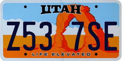 UT license plate Z537SE