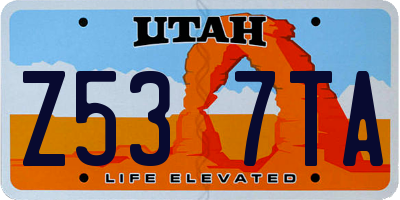 UT license plate Z537TA