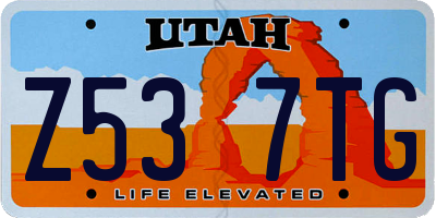 UT license plate Z537TG