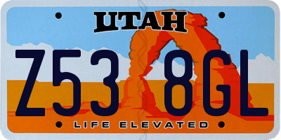 UT license plate Z538GL